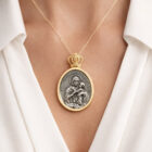 medalla mater de shoenstatt virgen peregrina plata con baño de oro Zue Joyas