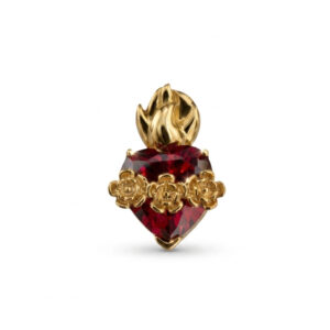 Colgante Corazón de María, plata con baño de oro