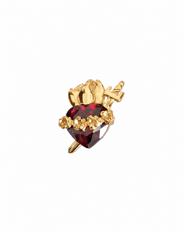 inmaculado corazon de maria colgante olgante inmaculado corazon de maria con espada plata de ley con baño de oro zue joyas