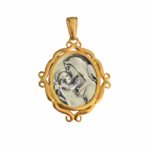 Colgante Amor de María, plata con baño de oro