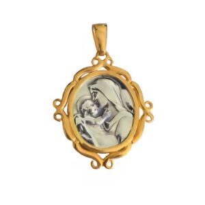 Colgante Amor de María, plata con baño de oro