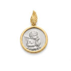 colgante angel de la guarda plata de ley con baño de oro Zue Joyas