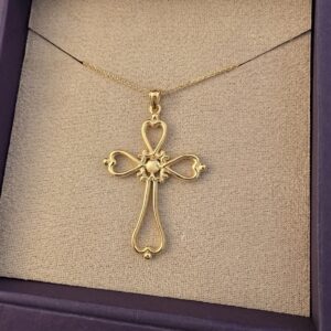 Cruz Cuori, plata con baño de oro