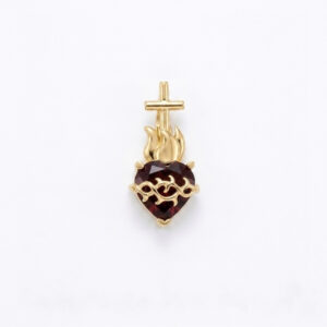 Sagrado Corazón de Jesús · Oro 18k y Granate