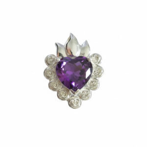 Colgante Fiorire con circonita púrpura