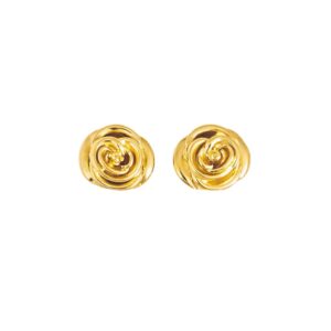 Pendientes Rosalie 8-9 mm, plata con baño de oro