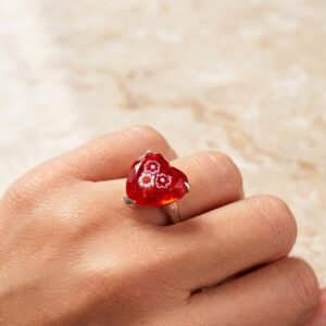 Anillo Cuorefiore con cristal de Murano