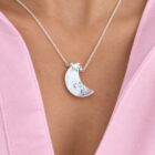 collar moonlight de luna y plata con howlita blanca zuejoyas
