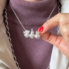 collar sagrados corazones de la Sagrada Familia plata de ley zue joyas