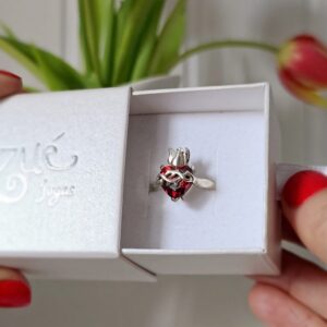 Anillo Sacro Cuore, plata de primera ley