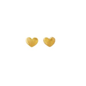 Pendientes Corazón, Plata con baño de oro