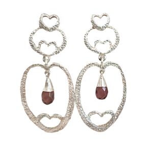 Pendientes Love, plata de primera ley y amatistas