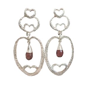 Pendientes Love, plata de primera ley y amatistas