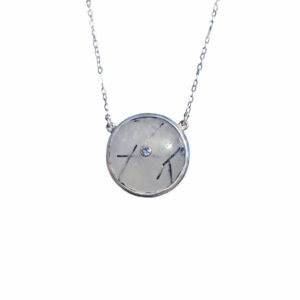 collar snow walker con cuarzo plata de ley Zue Joyas