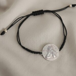 Pulsera Ángel de la Guarda, hilo y plata