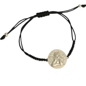 Pulsera Ángel de la Guarda, hilo y plata