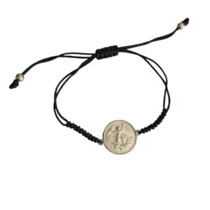 Pulsera San Miguel Arcángel, hilo y plata