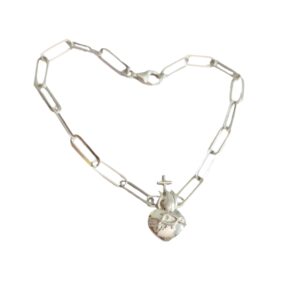 Pulsera Sagrado Corazón, plata de primera ley
