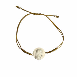 Pulsera Virgen Niña, hilo y plata