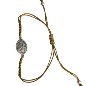 Pulsera Virgen de Schoenstatt, hilo y plata