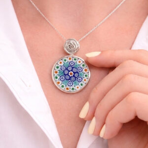 Collar Rosalie Millefiori, plata
