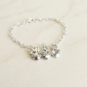 pulsera sagrados corazones plata de ley zue joyas
