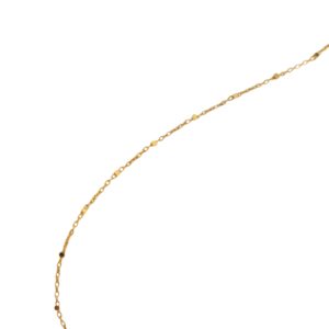 Cadena con microcubitos, plata con baño de oro