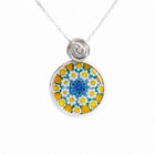 collar Rosalie millefiori plata de ley con cristal de murano flores zue joyas