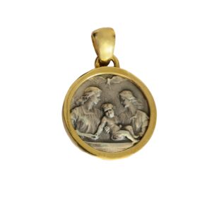 Medalla del Bautismo, plata con baño de oro