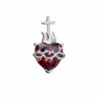 colgante sagrado corazón de jesus plata de ley rodiada Zue Joyas