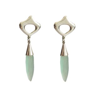 Pendientes con cuarzo verde, Colección Matrioshka