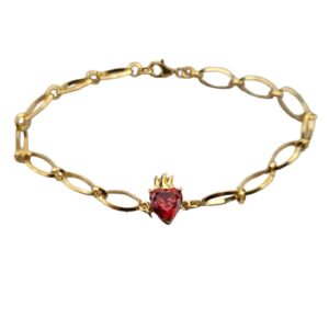 Pulsera Marquise Fuego Eterno, plata con baño de oro