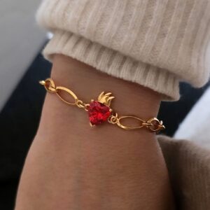 Pulsera Marquise Fuego Eterno, plata con baño de oro