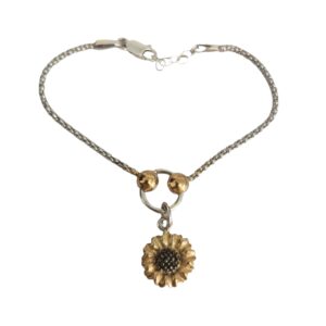 Pulsera Girasole, plata de primera ley con baño de oro