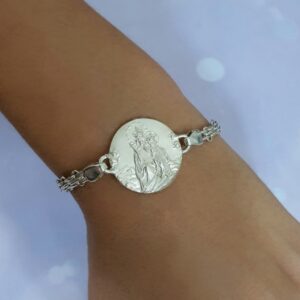 Pulsera Escapulario, Virgen del Carmen y Sagrado Corazón