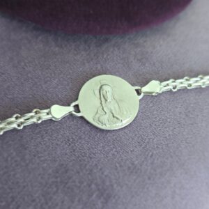 Pulsera Escapulario, Virgen del Carmen y Sagrado Corazón