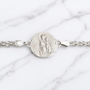 Pulsera Escapulario, Virgen del Carmen y Sagrado Corazón