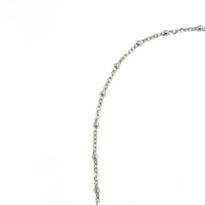 Cadena con microcubitos, plata rodinada