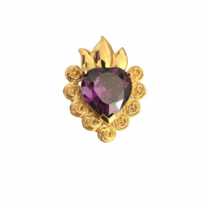 Colgante Fiorire, plata con baño de oro