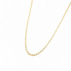 Cadena Oval plata con baño de oro Zue Joyas