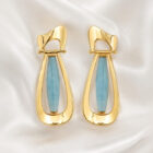 pendientes largos aurea Amazonia de plata oro con amazonita diseño de autor by AP Diseño de Joyas para Zue Joyas