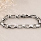 Pulsera de eslabones linear links plata de primera ley zue joyas