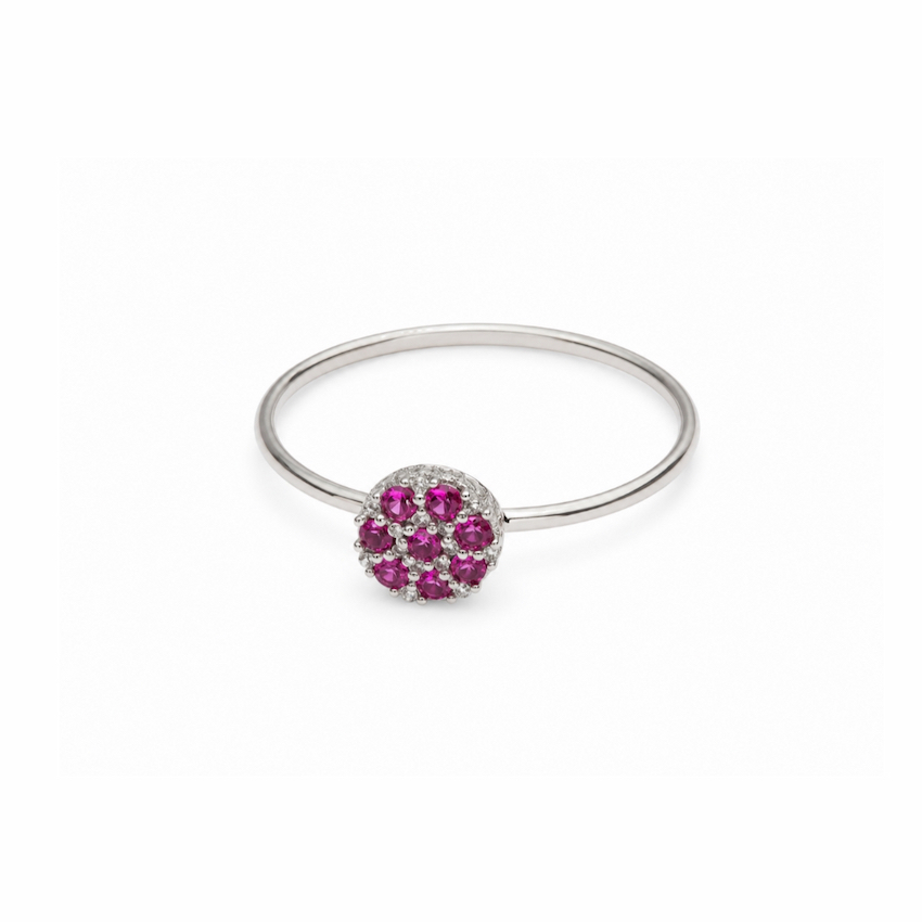 anillo bloom fucsia plata rodinada-2 anillo bloom fucsia plata rodinada con circonitas Zue Joyas