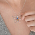 colgante mariposa con cristal de murano millefiori plata de ley Zue Joyas