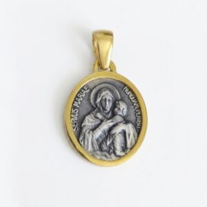 medalla virgen peregrina mater de shoenstatt plata con baño de oro Zue Joyas
