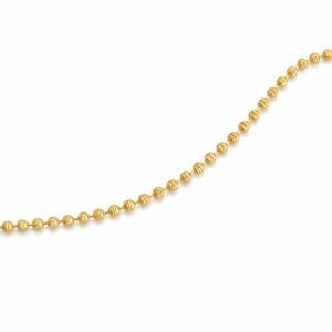 cadena de bolitas diamantadas doradas plata de ley con baño de oro Zue Joyas